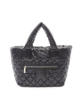 Chanel Tote Coco Cocoon Small Reversible Black Nylon Leather